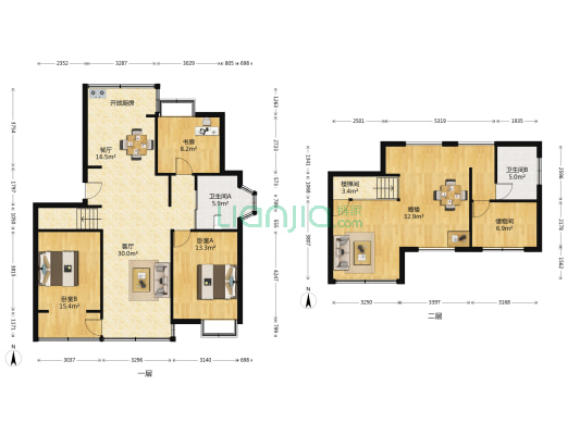 春晖花园 3室2厅2卫 155平方