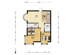 花卉园轨道旁 精装小两房 电梯 方便看房-重庆金岛EHOUSE户型图