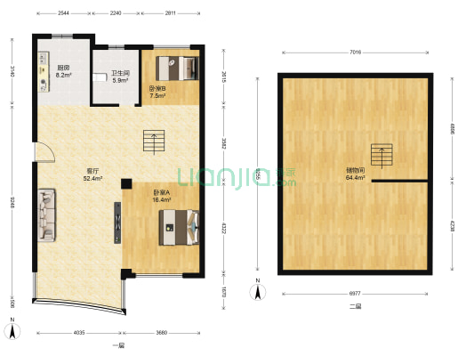 天和家园西区 2室1厅1卫 147平方