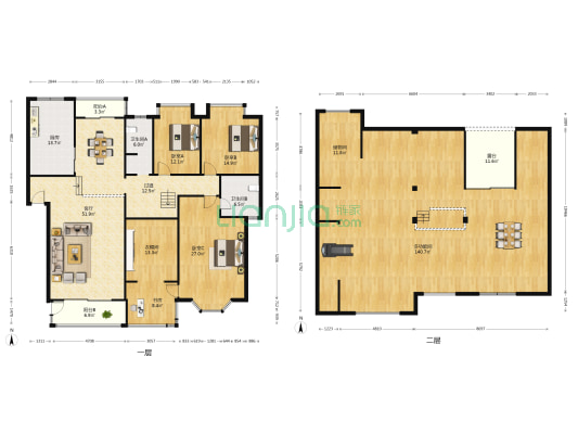 八方小区祥泰山庄 5室1厅2卫 188平方