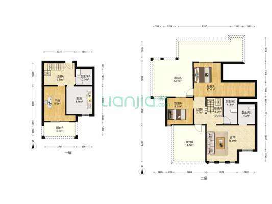 凯文和平雅苑 3室1厅3卫 131平方