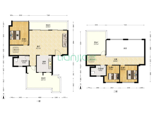 雅居乐星瀚雅府三组团 3室1厅2卫 143平方