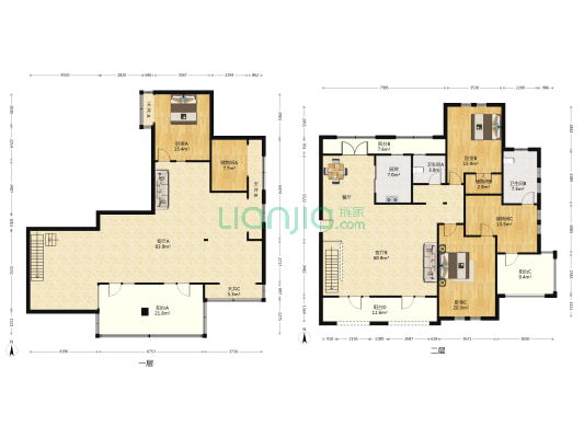 绿城理想之城-蓝庭A区 3室2厅2卫 319平方