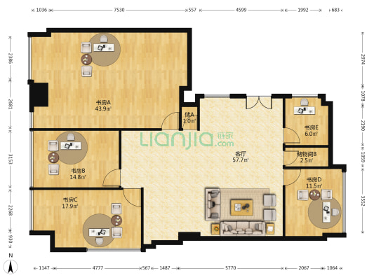 银聚祥邸 5室1厅0卫 274平方