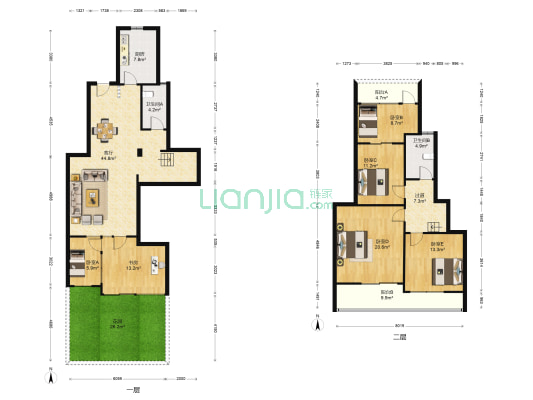 金城华府 6室1厅2卫 224平方