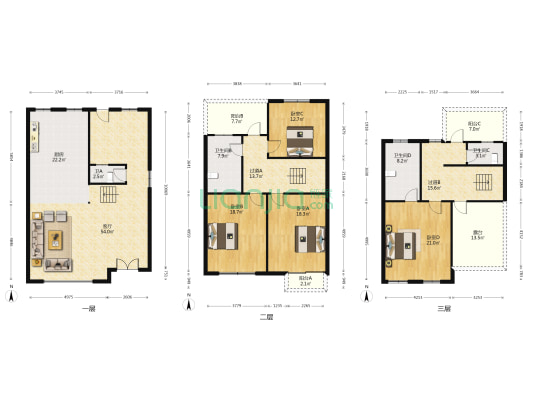 家缘小区 4室1厅4卫 266平方