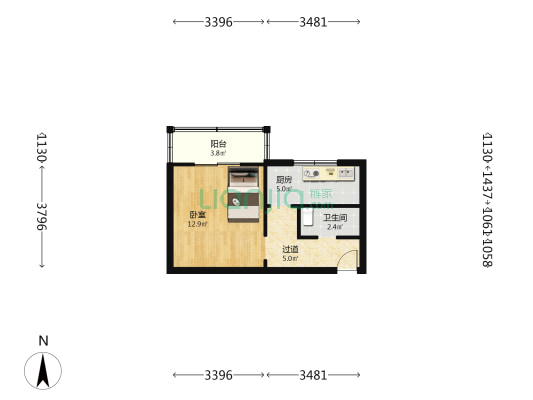 商业西街225号 1室0厅1卫 35平方