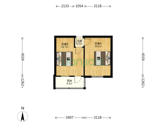 登云路154号 2室0厅0卫 51平方
