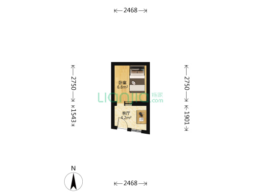 鹿牌家园小区 1室1厅0卫 6平方
