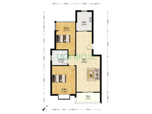 华泰小区 2室1厅1卫 86平方