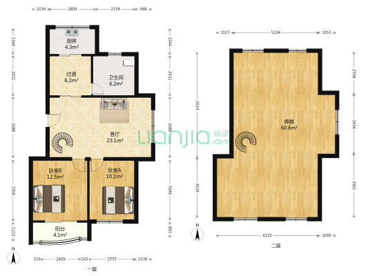 雅馨苑 2室1厅1卫 84平方