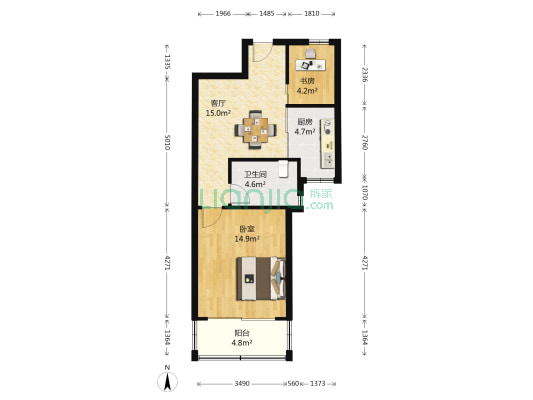 锦园坊 2室1厅1卫 56平方