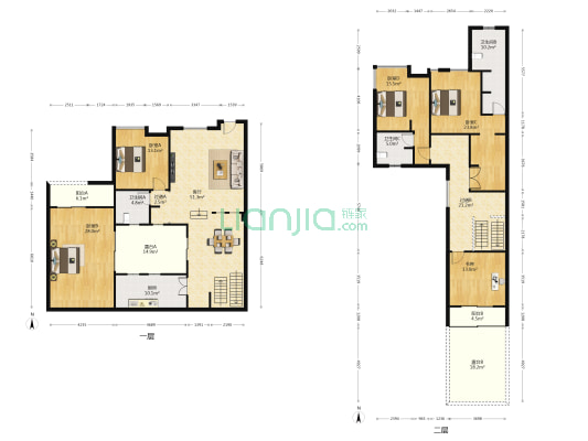同景国际城H组团 5室1厅3卫 220平方