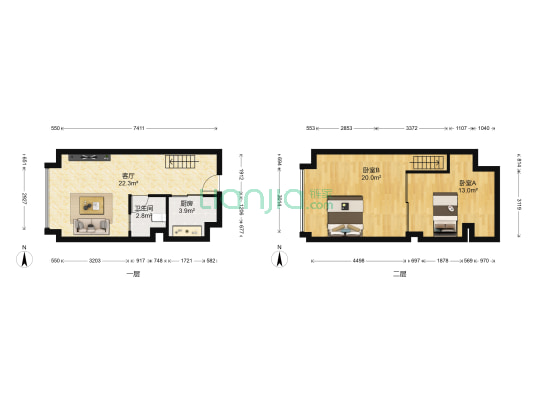 浙建枫华广场 2室1厅1卫 46平方