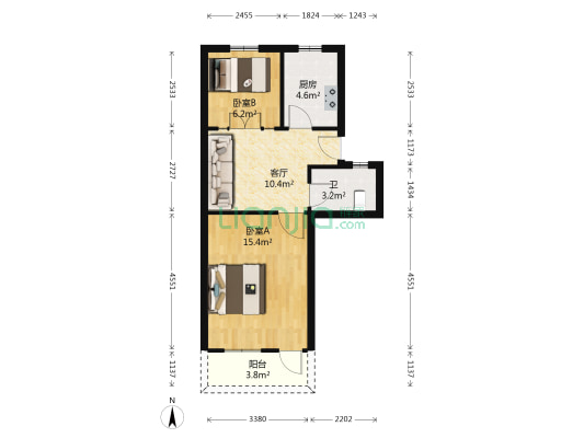 草鞋湾 2室1厅1卫 50平方