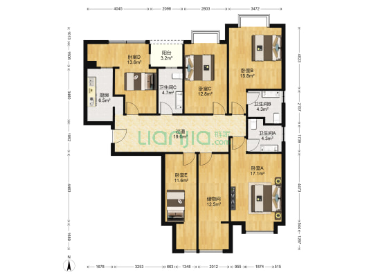 御府山海观 5室0厅3卫 165平方