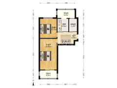 桃园市场工商局小区 南北通透户型 一层进出方便-涿州工商局小区-冠云西路户型图