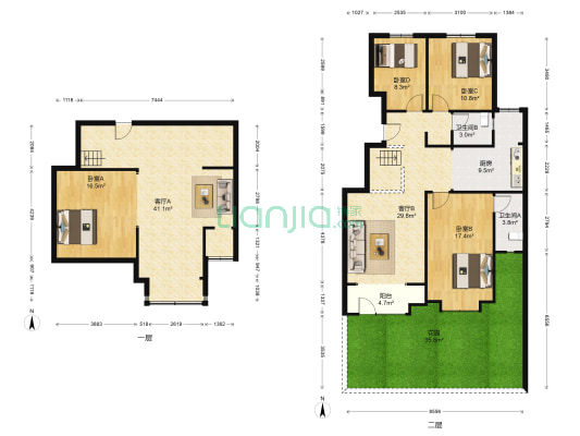 瑞泽家园 4室2厅2卫 115平方