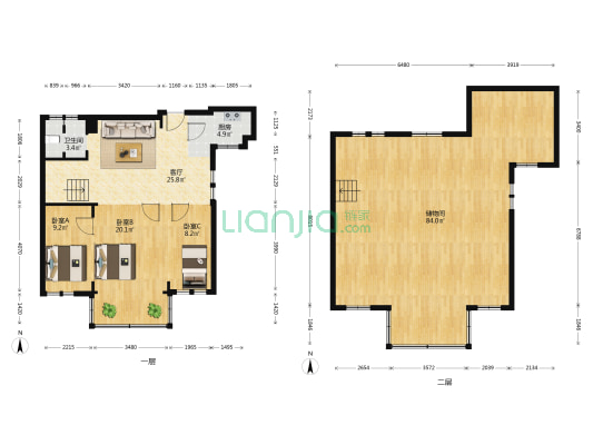 相府吉邸 3室1厅1卫 177平方