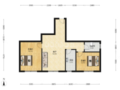 业主急售 政法街南向两居 中高楼层采光好-涿州汇元国际户型图