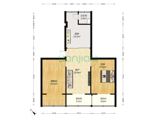 39中七七街 1室1厅1卫 98平方