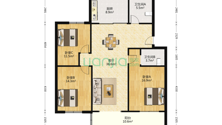 江南花园二手房实景图