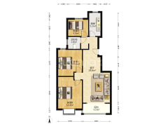 物探局 平安D区 南北通透3居室 低楼层 一梯两户 满五-涿州平安D区户型图