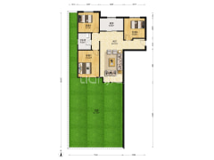 高铁新干线一楼带院子 精装修 南北通透 大三居 急售-涿州高铁新干线户型图