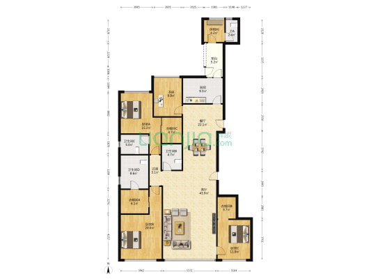 中骏天宸 4室2厅4卫 249平方