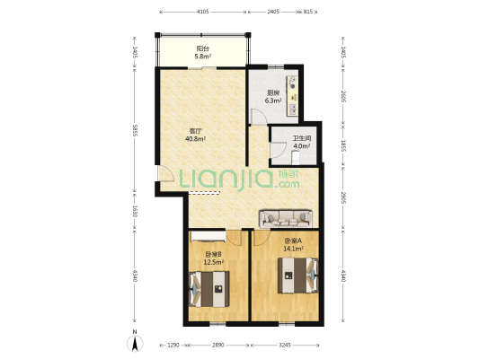 博士新村 2室1厅1卫 98平方