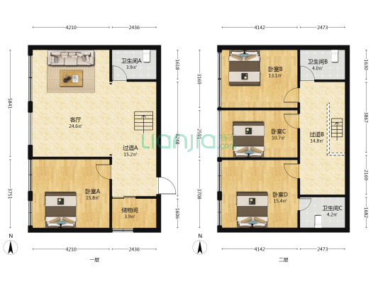 西山区云南医药物流中心 4室1厅3卫 196平方