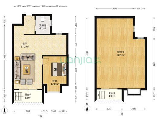 金都海尚国际 1室1厅1卫 138平方