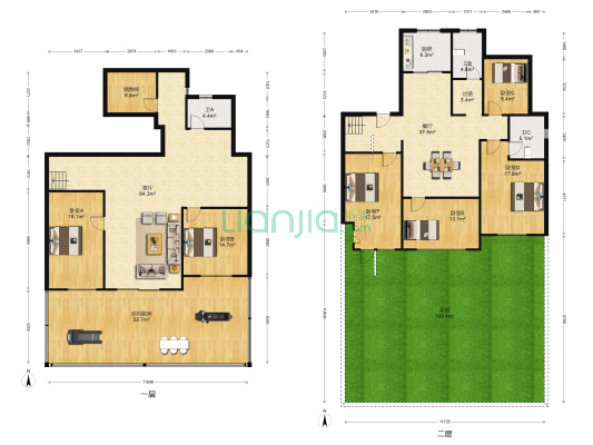 塞纳蓝湾二期 7室2厅3卫 135平方