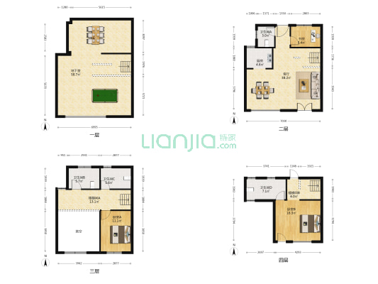 正荣悦玺 3室1厅4卫 223平方