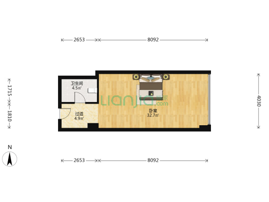 东方亿象城 1室0厅1卫 68平方