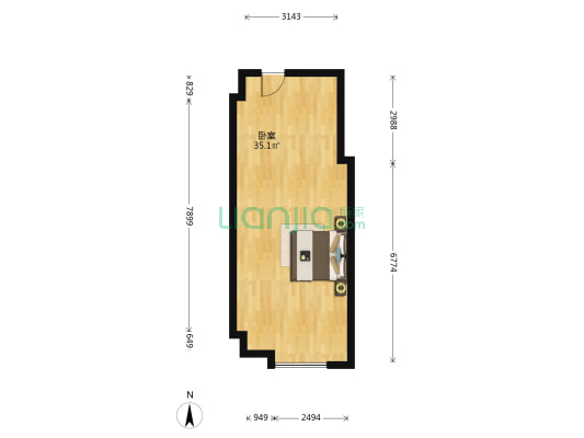 星尔特大厦 1室0厅0卫 59平方