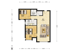 三利中和城一期 2室1厅 南-涿州三利中和城一期户型图