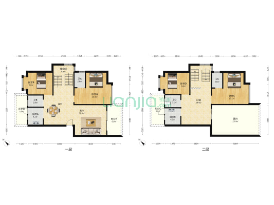 东城名苑 4室1厅4卫 174平方
