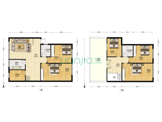 庞公花苑 5室1厅2卫 188平方