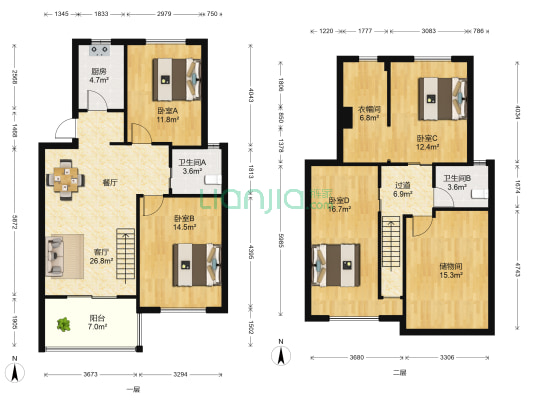翠堤紫府 4室1厅2卫 81平方