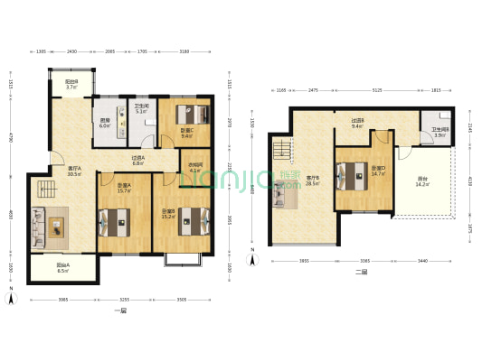水绿名苑 4室2厅2卫 154平方