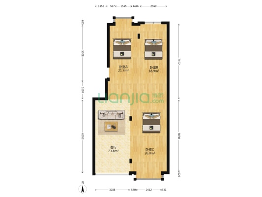 潘溪路 3室1厅0卫 110平方