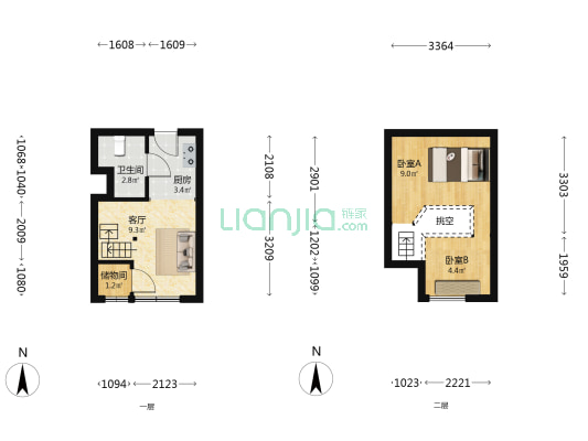 兴达·东都时代 2室1厅1卫 31平方