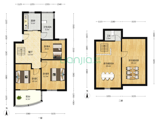 常睦公寓 5室1厅2卫 93平方