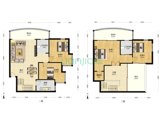 幸福人家 4室1厅2卫 177平方