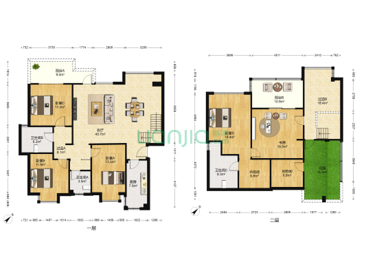 大华水映岛 5室1厅3卫 196平方