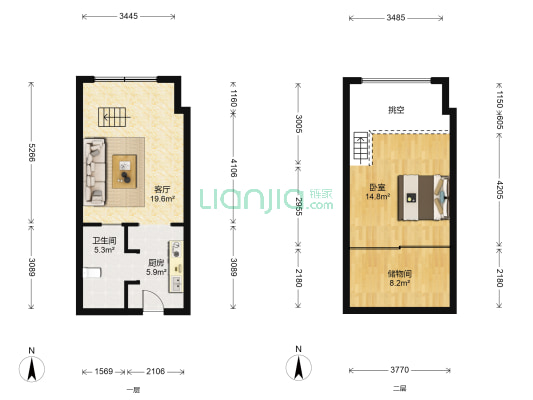 弇州府 1室1厅1卫 47平方