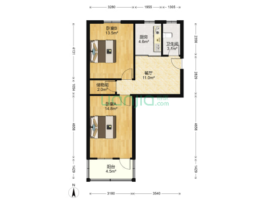 风雷新村 2室1厅1卫 63平方