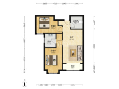印象城，南向两居室，好楼层，采光好视野好-涿州鹏渤·印象城户型图