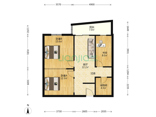 包商大厦 3室1厅0卫 111平方
